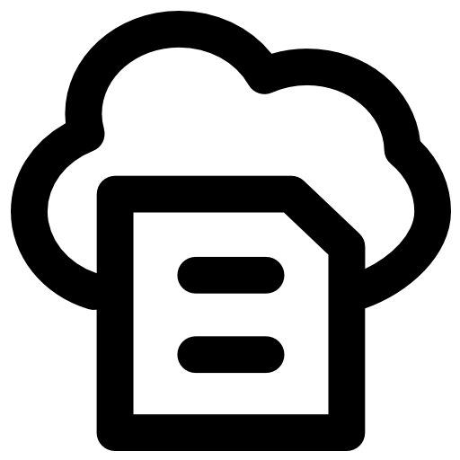 Cloud computing Vector Market Bold Rounded icon