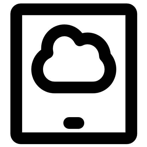 computação em nuvem Vector Market Bold Rounded Ícone