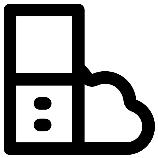 cloud computing Vector Market Bold Rounded icoon