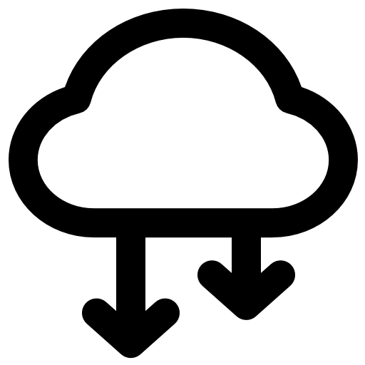 cloud computing Vector Market Bold Rounded icona