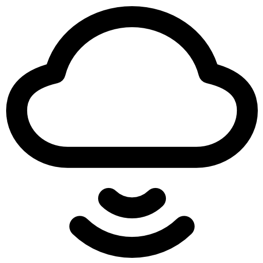 cloud computing Vector Market Bold Rounded icona