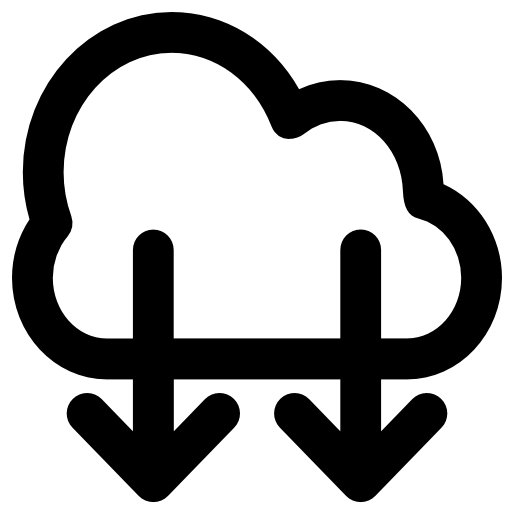 cloud computing Vector Market Bold Rounded icona