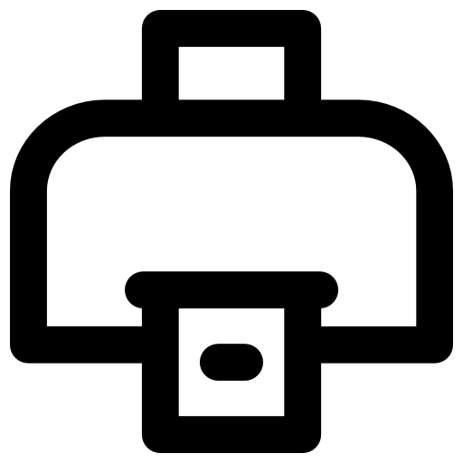 impresora Vector Market Bold Rounded icono