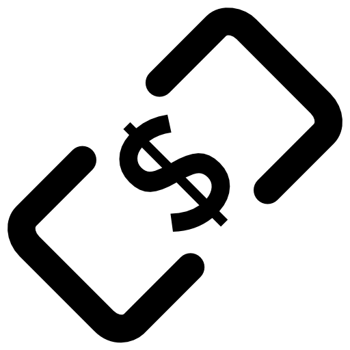 banknot jednodolarowy Vector Market Bold Rounded ikona