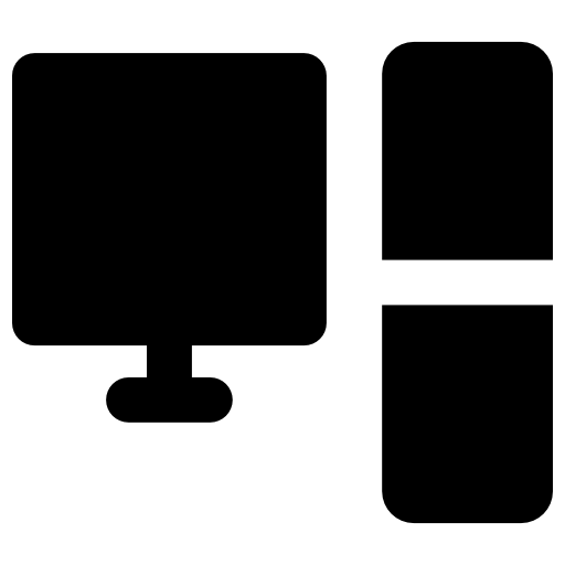 데스크탑 컴퓨터 Vector Market Fill icon