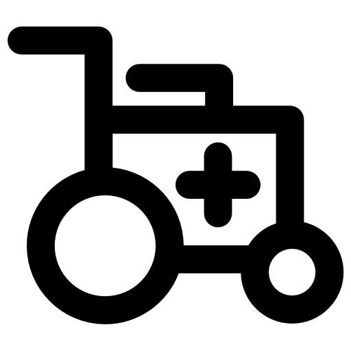 wózek inwalidzki Vector Market Bold Rounded ikona