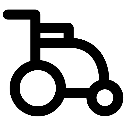 sedia a rotelle Vector Market Bold Rounded icona