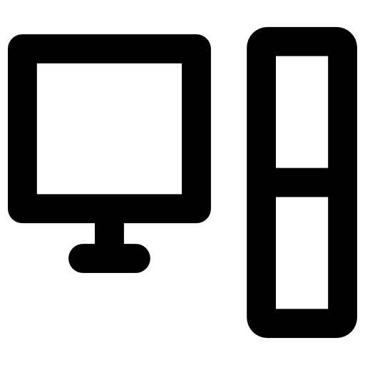 computer Vector Market Bold Rounded icona