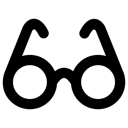Eyeglasses Vector Market Bold Rounded icon