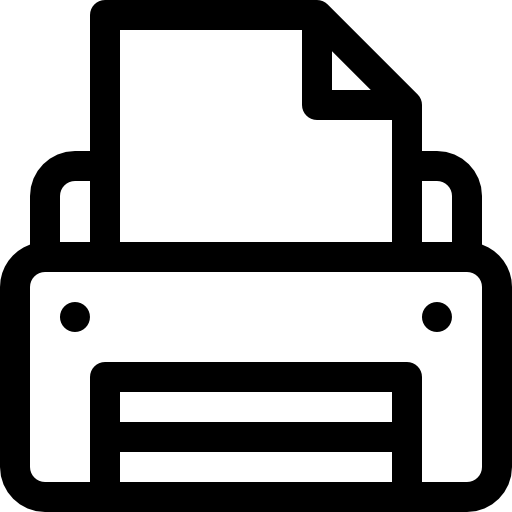 drukarka Basic Rounded Lineal ikona