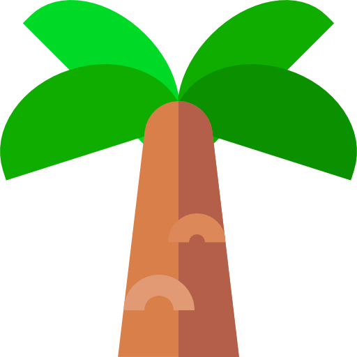 palmier Basic Straight Flat Icône
