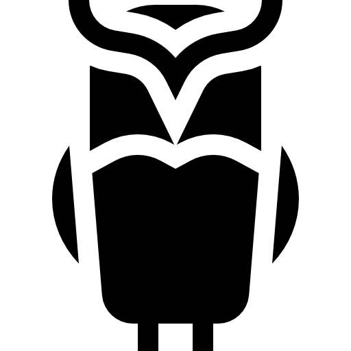 búho Basic Straight Filled icono