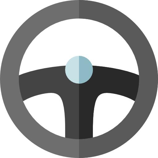 Steering wheel Basic Rounded Flat icon