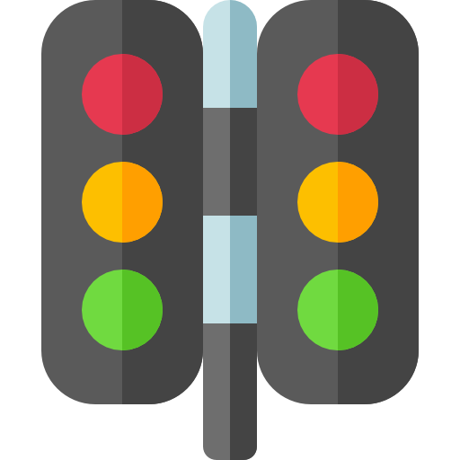 traffico Basic Rounded Flat icona