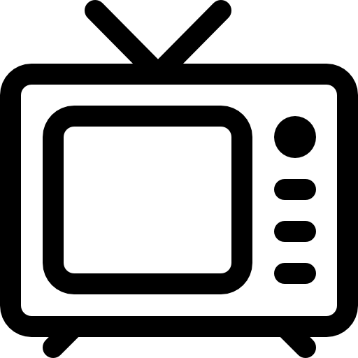 テレビ Basic Rounded Lineal icon