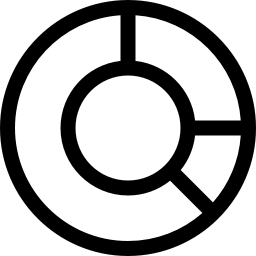 cirkeldiagram Basic Rounded Lineal icoon