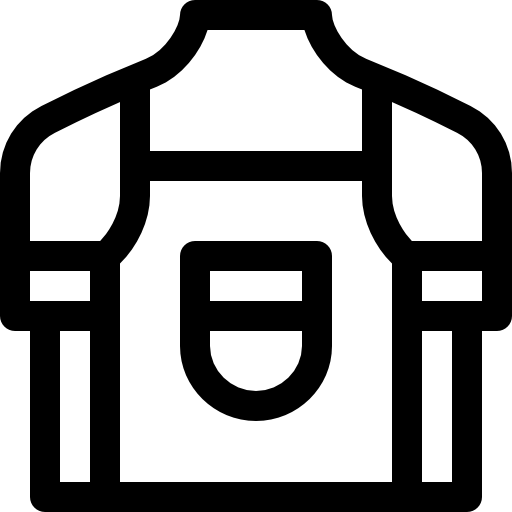 delantal Basic Rounded Lineal icono