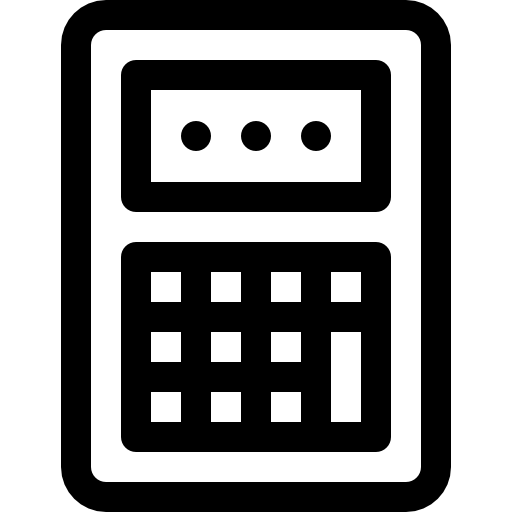 calculatrice Basic Rounded Lineal Icône