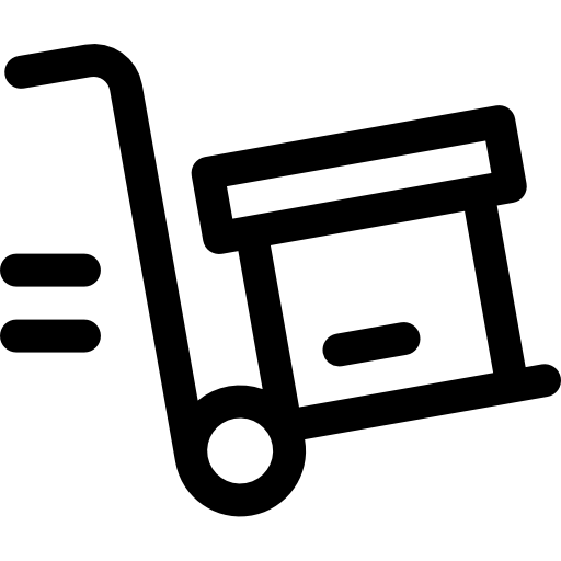 carretilla Basic Rounded Lineal icono