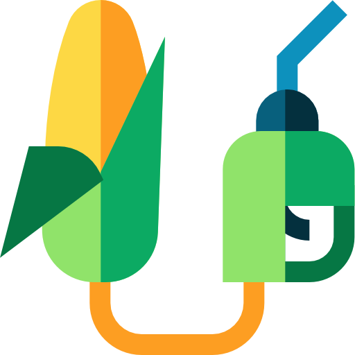 biocombustible Basic Straight Flat icono