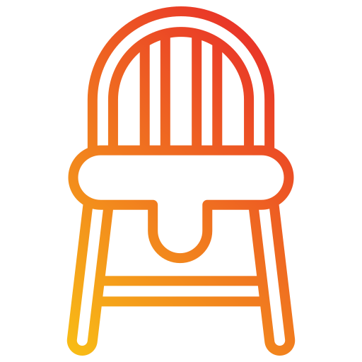 krzesełko dla dziecka Generic gradient outline ikona