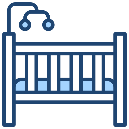 Детская кроватка Generic color lineal-color иконка