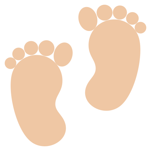 piedi del bambino Generic color fill icona