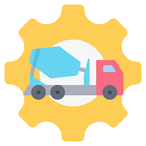 ciężarówka do betonu Generic color fill ikona