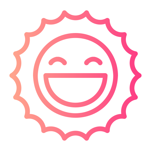 sonriendo Generic gradient outline icono