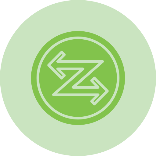 flecha en zig-zag Generic color fill icono