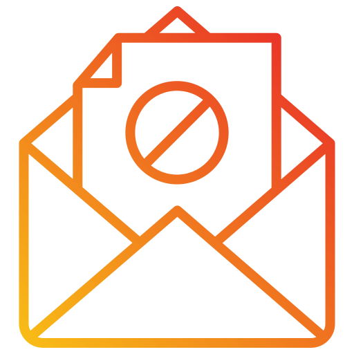 Spam mail Generic gradient outline icon