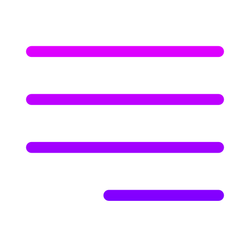 rechts uitlijnen Generic gradient outline icoon