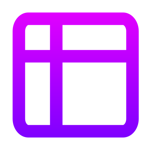 Table Generic gradient outline icon
