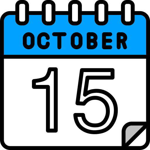 15. oktober Generic color lineal-color icon