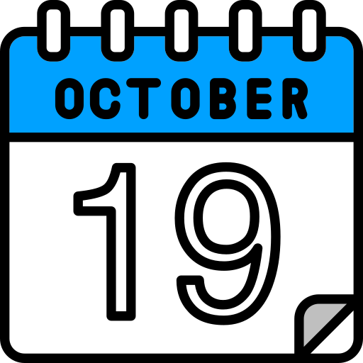 19 octobre Generic color lineal-color Icône