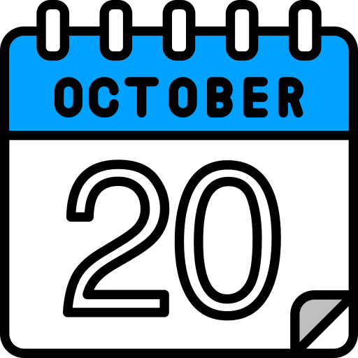 October 20 Generic color lineal-color icon