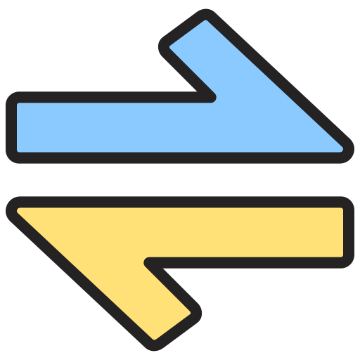 Exchange Generic color lineal-color icon