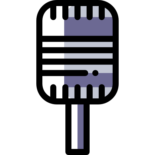 Microphone Detailed Rounded Color Omission icon