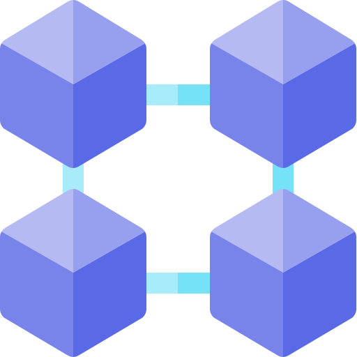 blockchain Basic Rounded Flat icoon