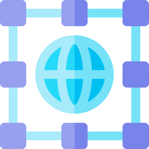blockchain Basic Rounded Flat icona