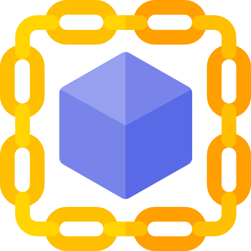 blockchain Basic Rounded Flat icono