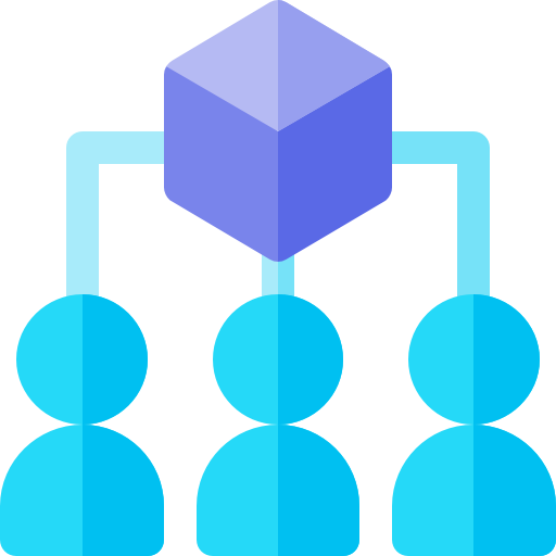 blockchain Basic Rounded Flat icoon