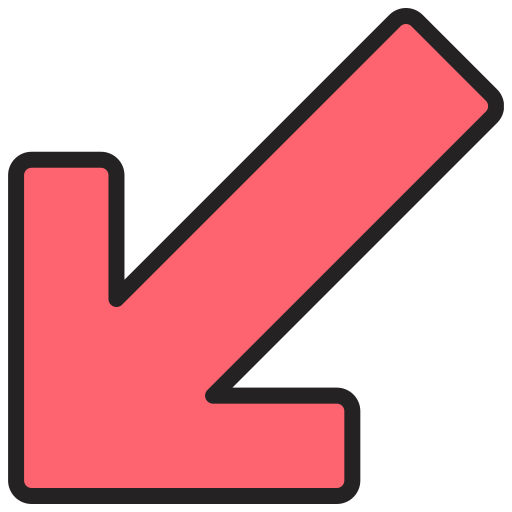 Down left Generic color lineal-color icon
