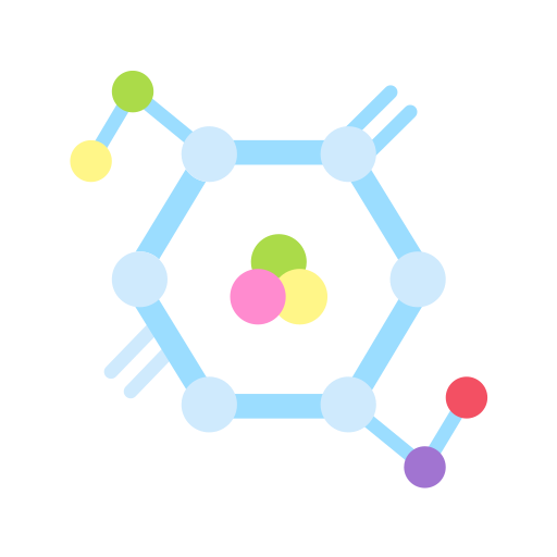Molecules Generic color fill icon