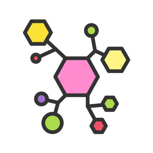 moleculaire structuur Generic color lineal-color icoon