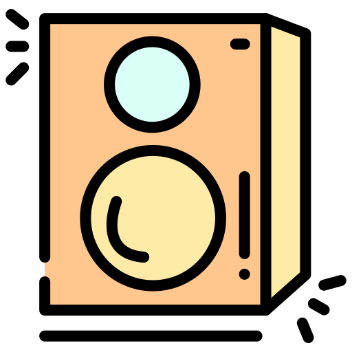 pudełko dźwiękowe Generic color lineal-color ikona