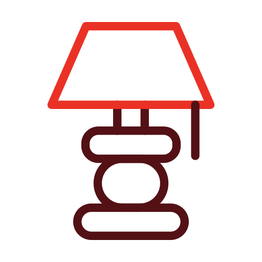 테이블 램프 Generic color outline icon