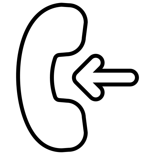 수신 전화 Generic black outline icon