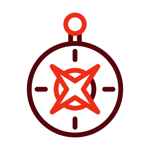 kompas Generic color outline icoon