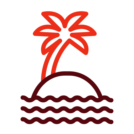 plaża Generic color outline ikona